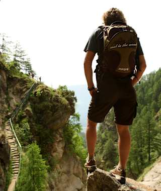 Blick auf die 1000 Stufen im Lahnbachgraben